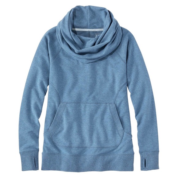 L.L. Bean Sweaters - L.L. Bean Cozy Pullover Heather Blue Long Sleeve Cowl Neck Women’s Size Medium